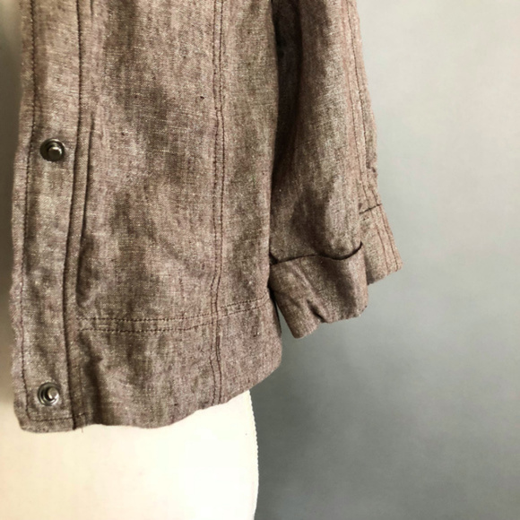 Silk Culture Tan Cropped Zip Up Coat - Picture 4 of 6